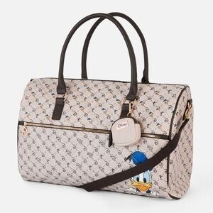 Disney : Donald Duck Travel Bag ( Large Size ) NWT | Vegan Leather 🤎✨